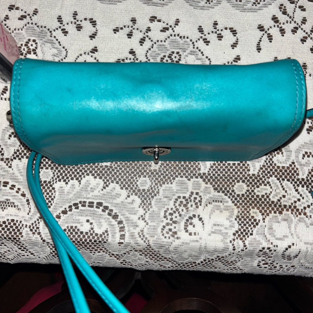 Coach legacy Penny Turnlock Crossbody vintage turquoise color - Picture 4 of 13